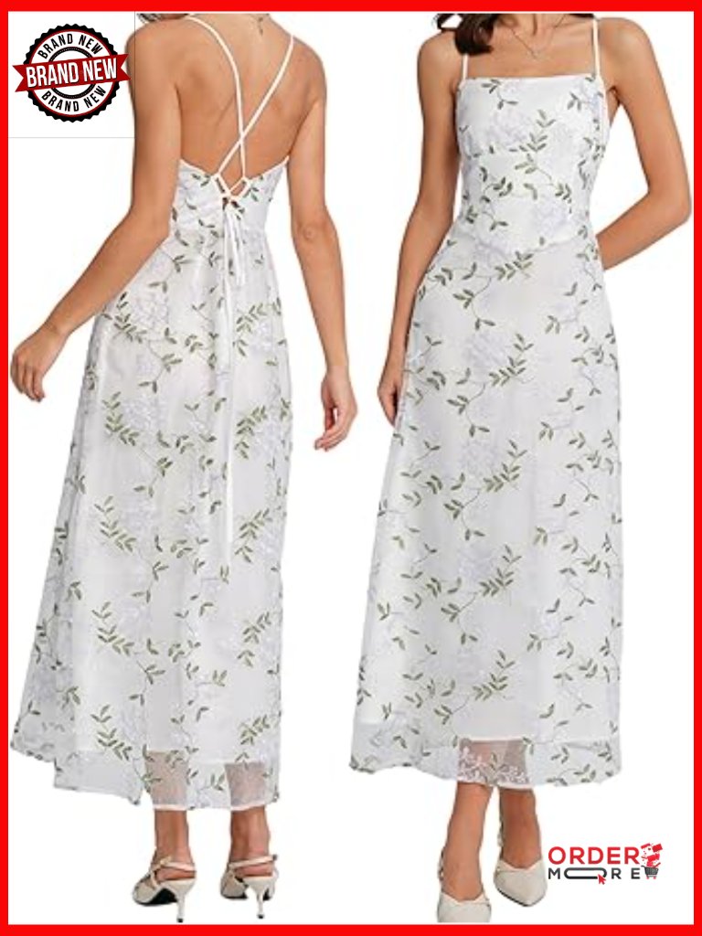 Square Neck Maxi Dress - Sleeveless Formal Gown For Wedding Guest